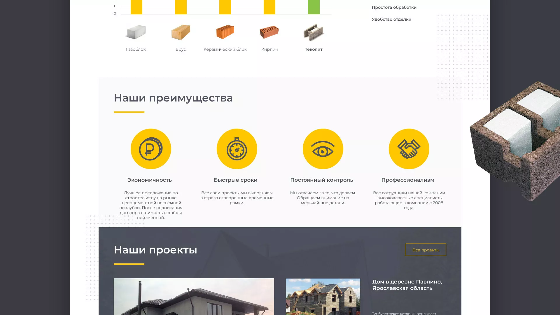 Создание сайта для строительной компании «ЭКОДОМ» в Кызыле