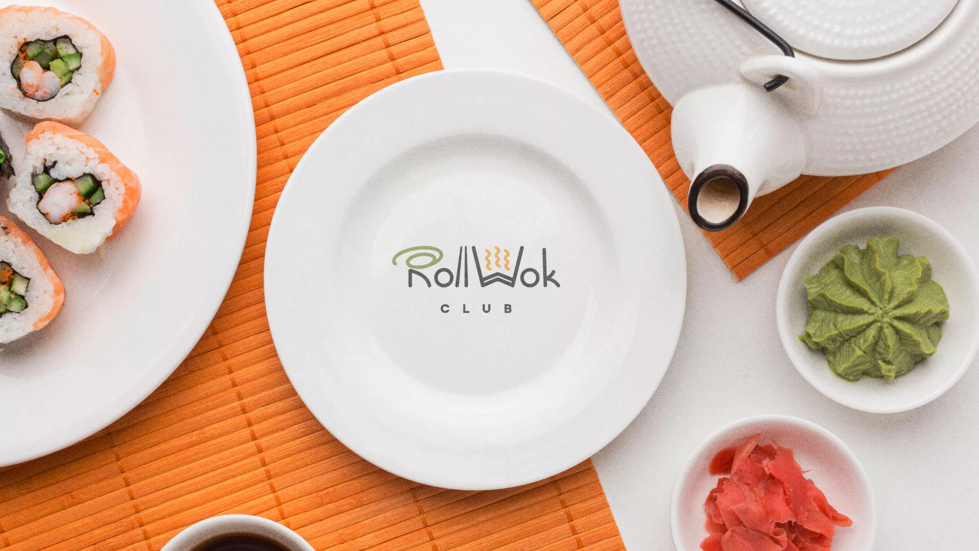 Разработка логотипа и фирменного стиля в Кызыле для суши-бара «Roll Wok Club» Разработка логотипа и фирменного стиля в Кызыле для суши-бара «Roll Wok Club»
